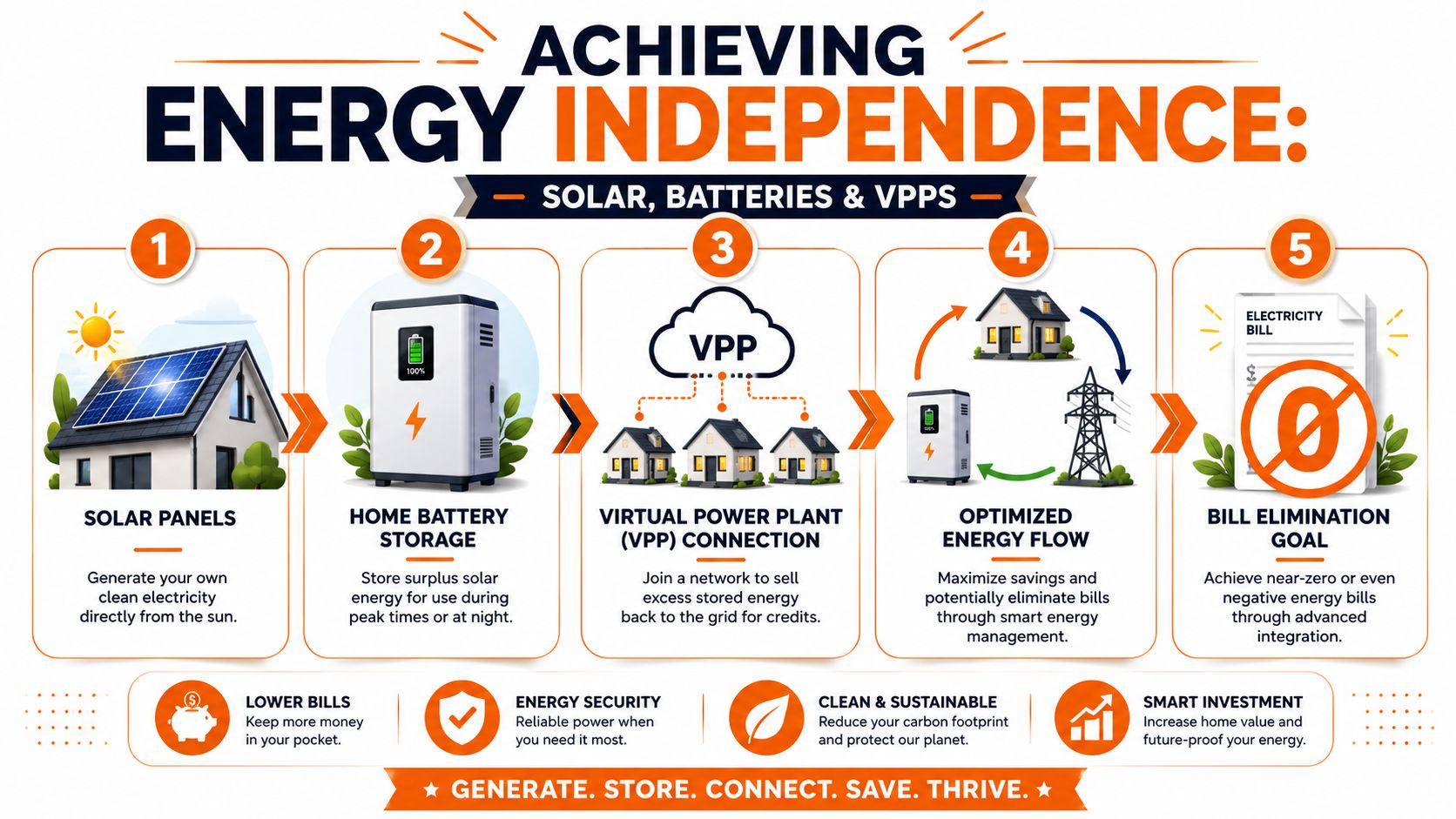 The Path to Bill Elimination with Solar, Batteries and VPPs