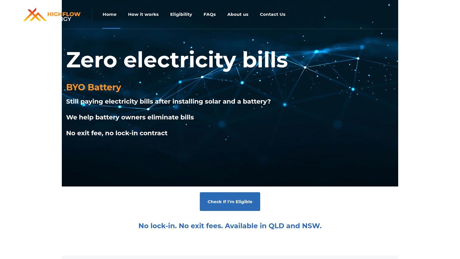 Screenshot from https://www.highflowenergy.com.au